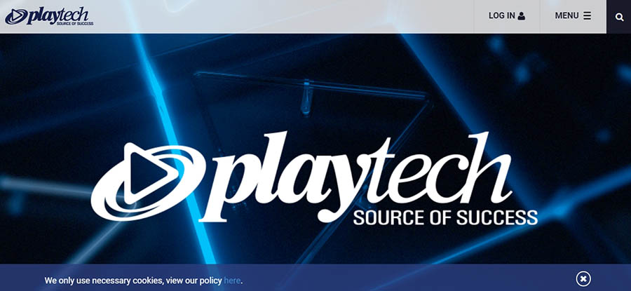Главная страница сайта Playtech