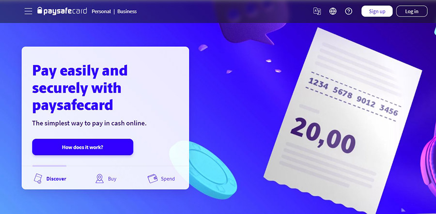 Сайт Paysafecard