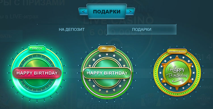 Подарки на день рождения