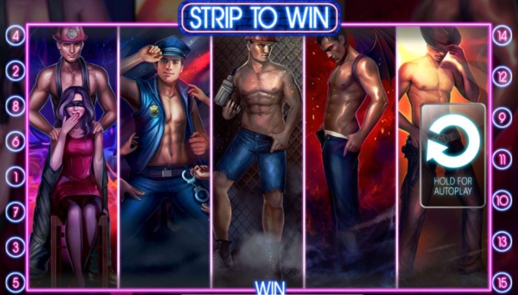 Игровое поле видеослота Strip to Win
