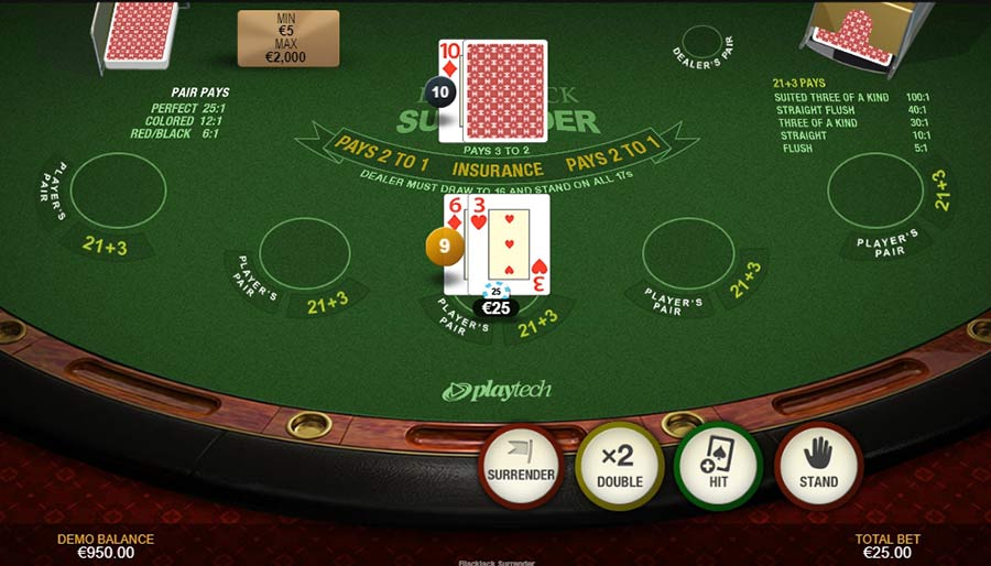 Игра Blackjack Surrender